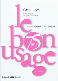 Le Bon usage 15 ed