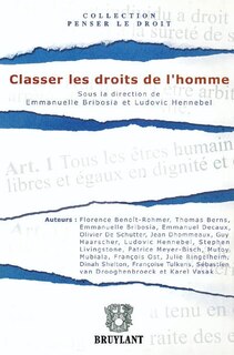 Front cover_Classer les droits de l'homme