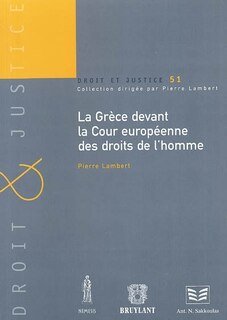 Front cover_La Gr&egrave;ce devant la Cour europ&eacute;enne des droits de l'homme