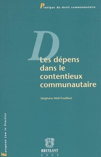 Couverture_Les dépens dans le contentieux communautaire