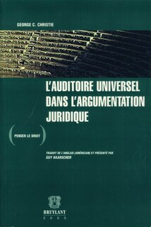 Couverture_L' auditoire universel dans l'argumentation juridique