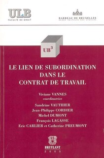 Couverture_Le lien de subordination dans le contrat de travail