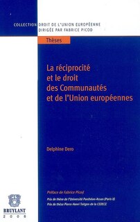 Front cover_La réciprocité et le droit des Communautés et de l'Union européennes