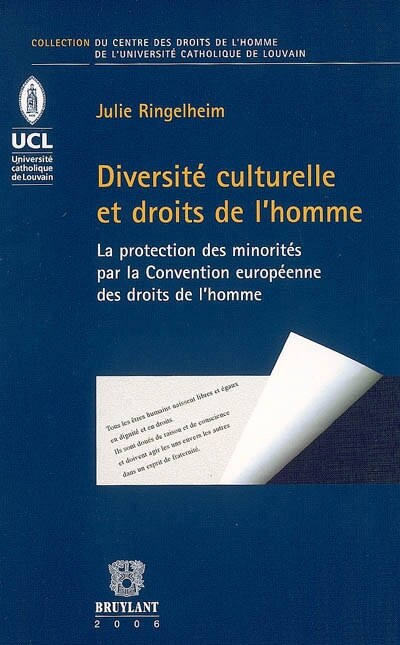 Front cover_Diversité culturelle et droits de l'homme