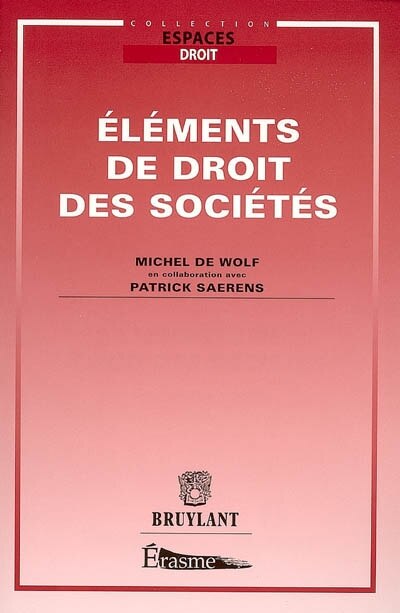 Couverture_Eléments de droit des sociétés