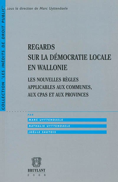 Front cover_Regards sur la démocratie locale en Wallonie