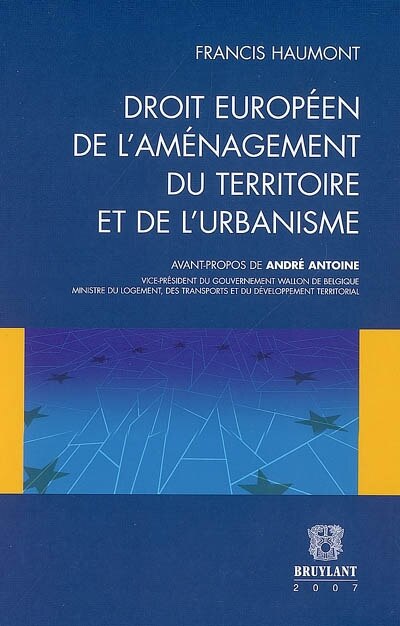 Front cover_Droit européen de l'aménagement du territoire et de l'urbanisme
