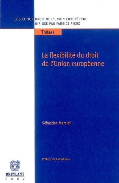 Front cover_La flexibilit&eacute; du droit de l'Union europ&eacute;enne