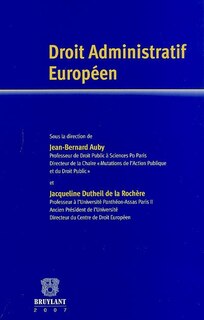 Front cover_Droit administratif européen