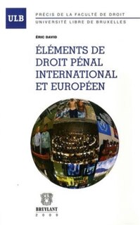 Front cover_Eléments de droit pénal international et européen