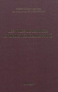 Front cover_Les voies de recours en droit judiciaire privé