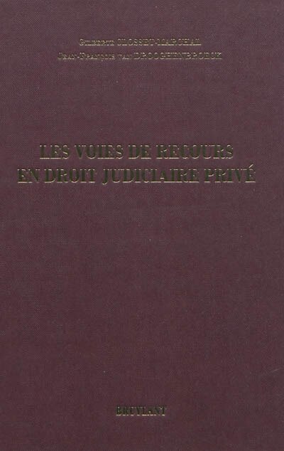 Front cover_Les voies de recours en droit judiciaire privé