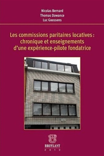 Front cover_Les commissions paritaires locatives