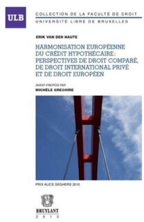 Couverture_Harmonisation européenne du crédit hypothécaire