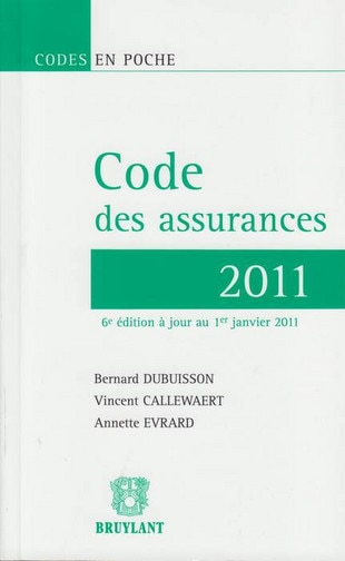 Front cover_Code des assurances