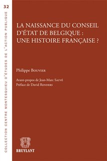 Front cover_La naissance du Conseil d'Etat de Belgique