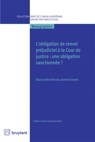 Front cover_L' obligation de renvoi préjudiciel à la Cour de justice