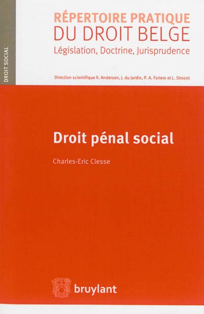 Front cover_Droit pénal social