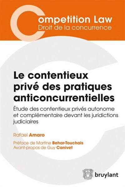 Front cover_Le contentieux privé des pratiques anticoncurrentielles