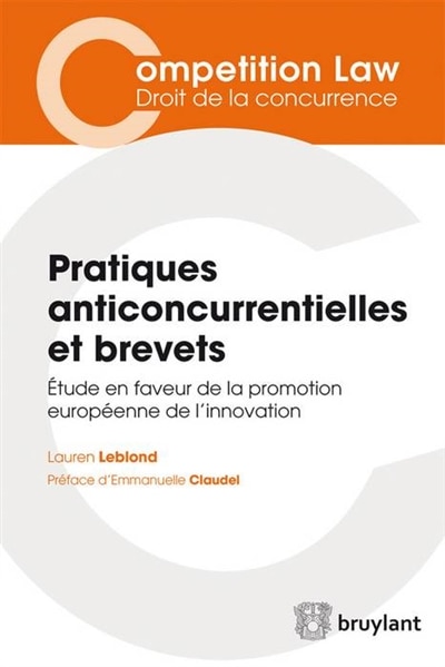 Couverture_Pratiques anticoncurrentielles et brevets