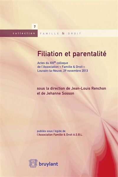 Front cover_Filiation et parentalité