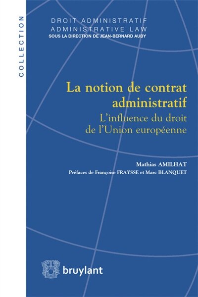 Front cover_La notion de contrat administratif