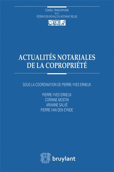 Front cover_Actualit&eacute;s notariales de la copropri&eacute;t&eacute;