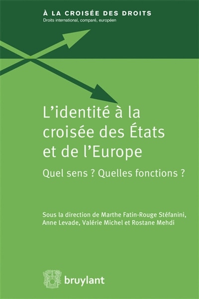 Front cover_L' identité à la croisée des Etats et de l'Europe