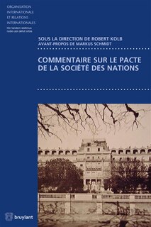 Front cover_Commentaire sur le Pacte de la Société des nations