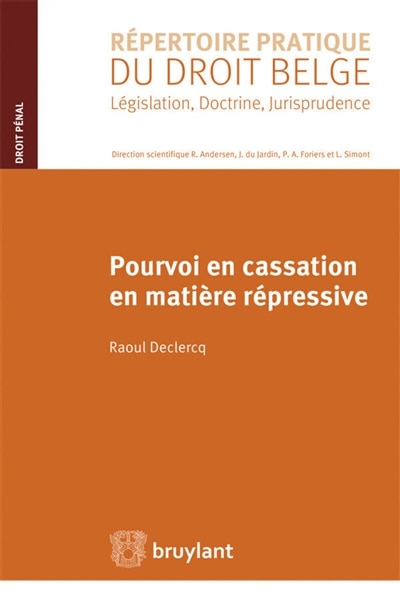 Front cover_Pourvoi en cassation en matière répressive