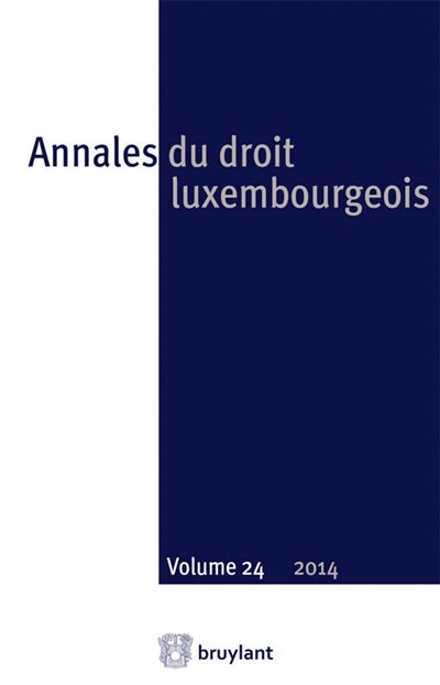 Couverture_Annales du droit luxembourgeois, n&deg;24 (2014)
