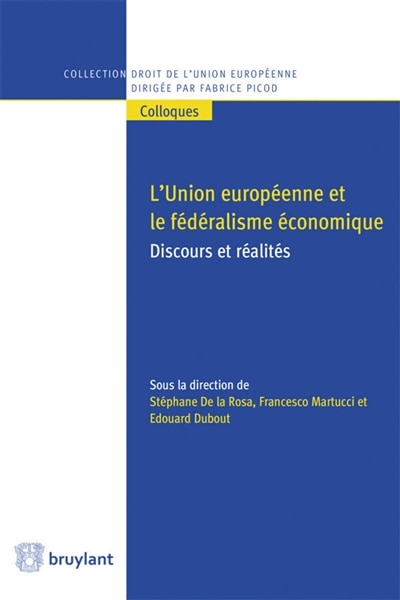 Front cover_L' Union européenne et le fédéralisme économique