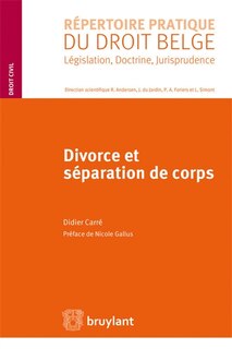 Front cover_Divorce et séparation de corps