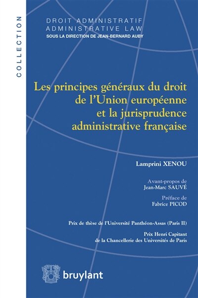 Front cover_Les principes généraux du droit de l'Union européenne et la jurisprudence administrative française