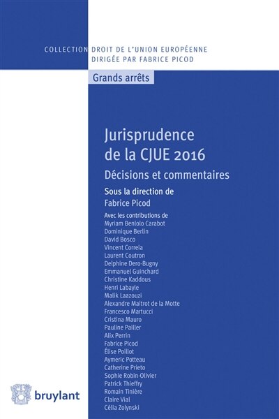 Front cover_Jurisprudence de la CJUE 2016