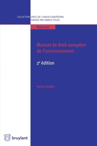 Couverture_Manuel de droit européen de l'environnement