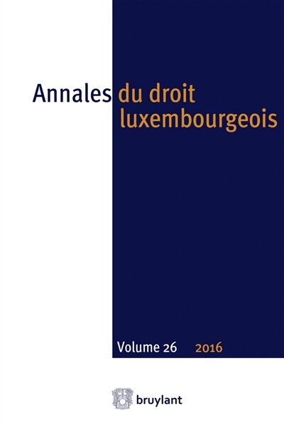 Couverture_Annales du droit luxembourgeois, n&deg;26 (2016)