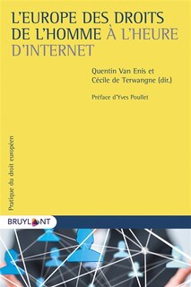 Front cover_L' Europe des droits de l'homme à l'heure d'Internet