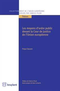 Front cover_Les moyens d'ordre public devant la Cour de justice de l'Union européenne