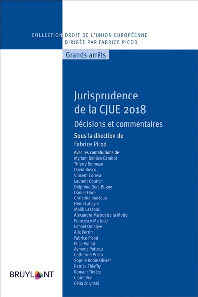 Front cover_Jurisprudence de la CJUE 2018