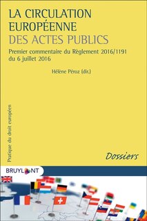 Front cover_La circulation européenne des actes publics