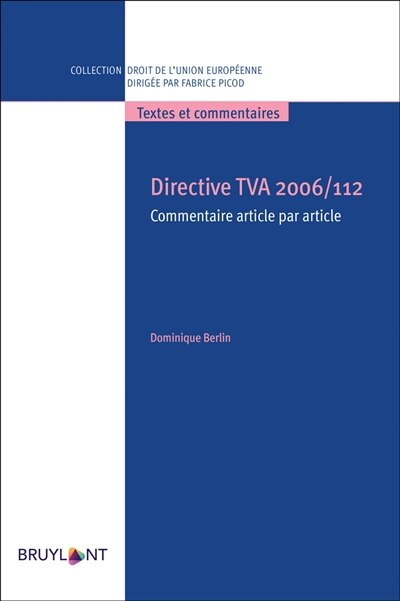 Couverture_Directive TVA 2006-112