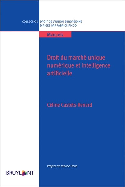 Front cover_Droit du marché unique numérique et intelligence artificielle