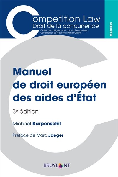 Front cover_Manuel de droit europ&eacute;en des aides d'Etat