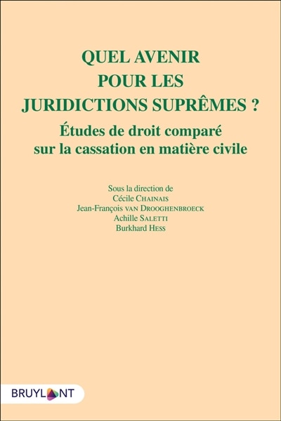 Front cover_Quel avenir pour les juridictions suprêmes ?