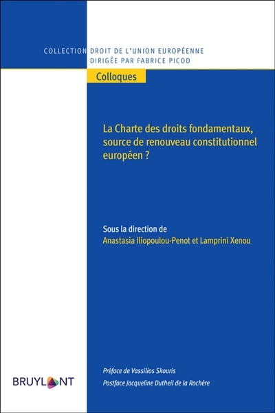 Front cover_La Charte des droits fondamentaux, source de renouveau constitutionnel européen ?