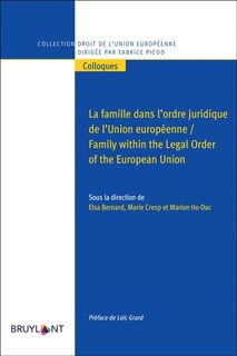Front cover_La famille dans l'ordre juridique de l'Union européenne