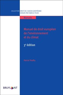 Front cover_Manuel de droit européen de l'environnement et du climat