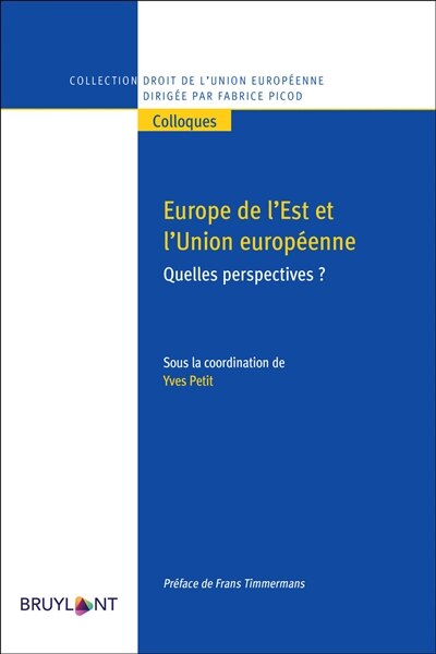 Front cover_Europe de l'Est et l'Union européenne