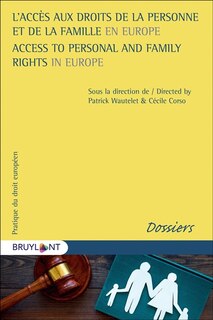 Front cover_L' accès aux droits de la personne et de la famille en Europe